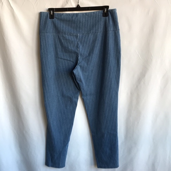 Natural Reflections blue & white vertical-striped pull-on pants, size XL - Picture 4 of 8